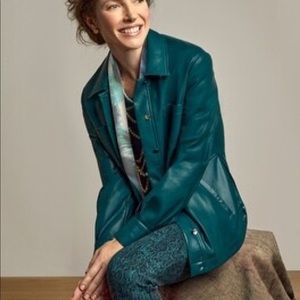 Chicos Faux Leather Shacket